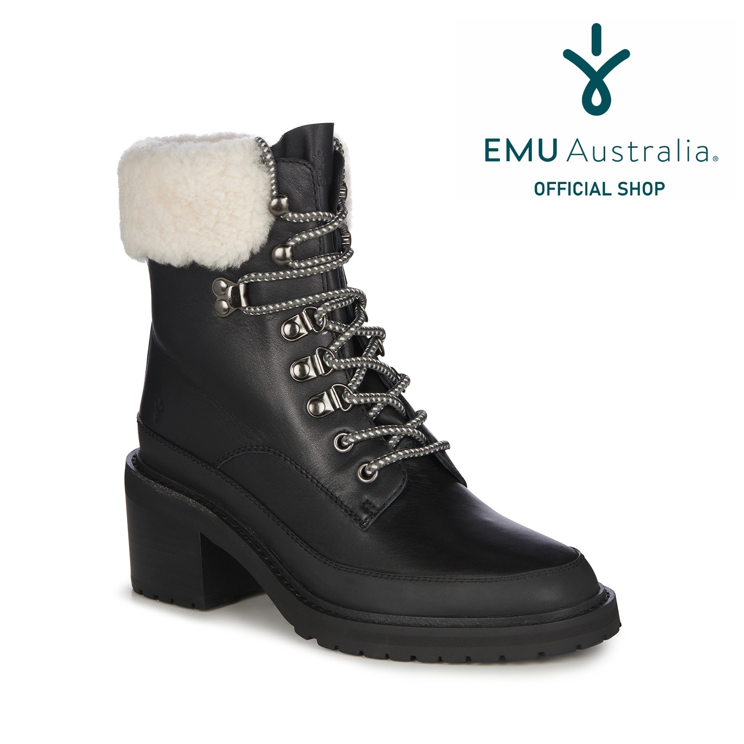 【公式】EMU Australia エミュ Okab Hi 防水 メリノウール 靴 ブーツ レースアップ 天然 ウール 革 レザー 雨 雨の日 雪 アウトドア 防寒 保温 ショート ミドル