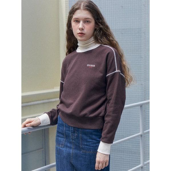 [] [POP]オンラインポップ ハートロゴ配色マンツーマン ON3K5346