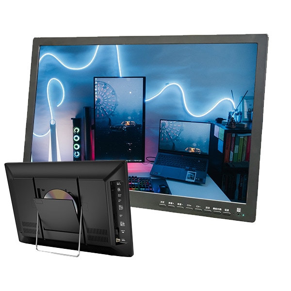 ポータブルDVDプレーヤー 19インチ 地デジ番組録画機能 3電源対応 HDMI入力端子 AVケーブル付属 CPRM/VRモード対応 OT-TVD19AK