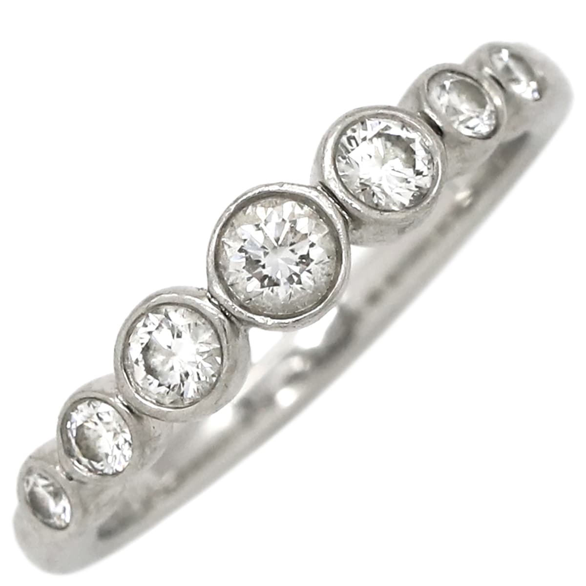 ティファニー Tiffany & Co リング 指輪 ジャズ ダイヤリング Pt950 ダイヤモンド プラチナシルバー T＆Co. 7P Pt プラチナ 11号 【ケース】【中古】