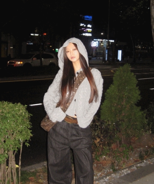 cable hoodie [2color]