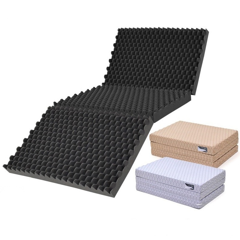 マットレス 高反発 シングル セミダブル ダブル 硬め 170ニュートン 腰痛 三つ折り 厚さ9cm 折りたたみ 敷布団 ウェーブコンフォート 抗菌 備長炭 体圧分散 健康敷き布団 防臭