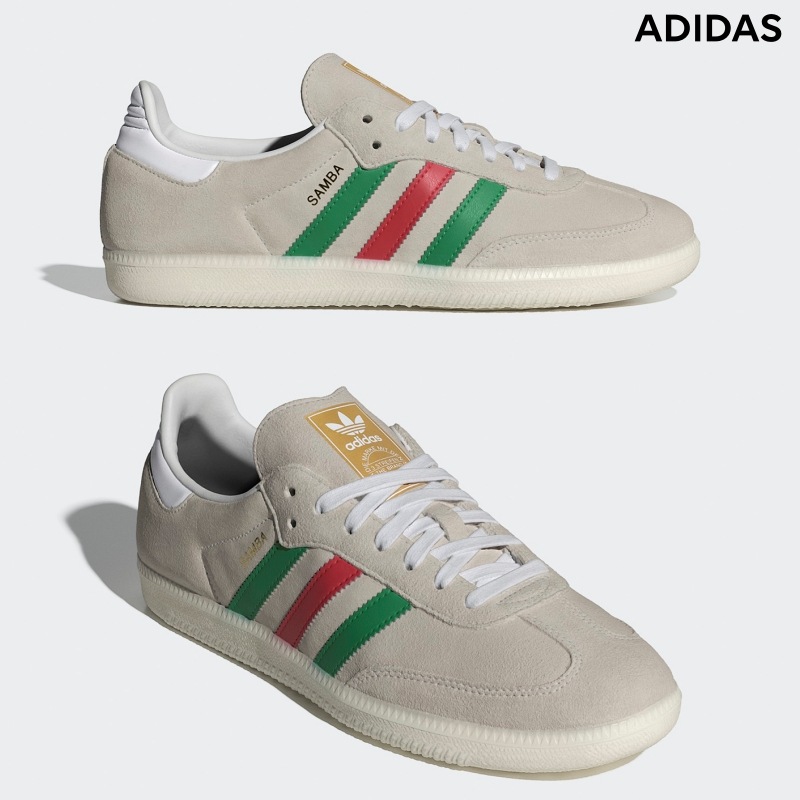 [ADIDAS] アディダス スニーカー サンバ / Samba OG Crystal White Green Better Scarlet