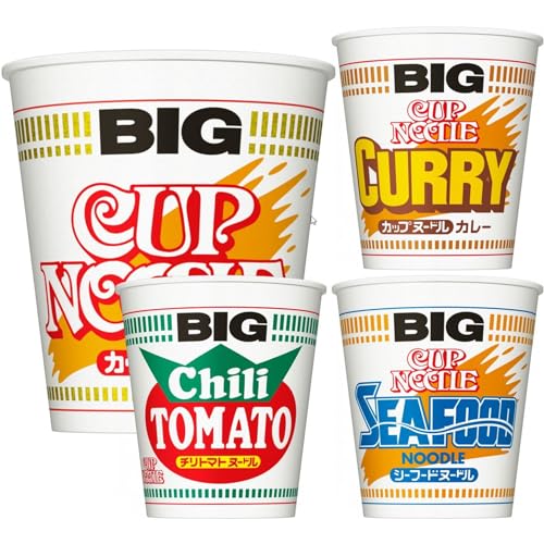 [4種] 日清 カップヌードル BIG 詰合せ /しょうゆ3個 /シーフード3個 /カレー3個 /チリトマト3個 ビッグ アソート 詰め合わせ 4種3個セット (計12個)