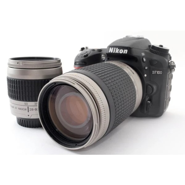 ニコン【中古】ニコン Nikon D7100 標準&超望遠ダブルズームセット 美品 SDカードストラップ付き