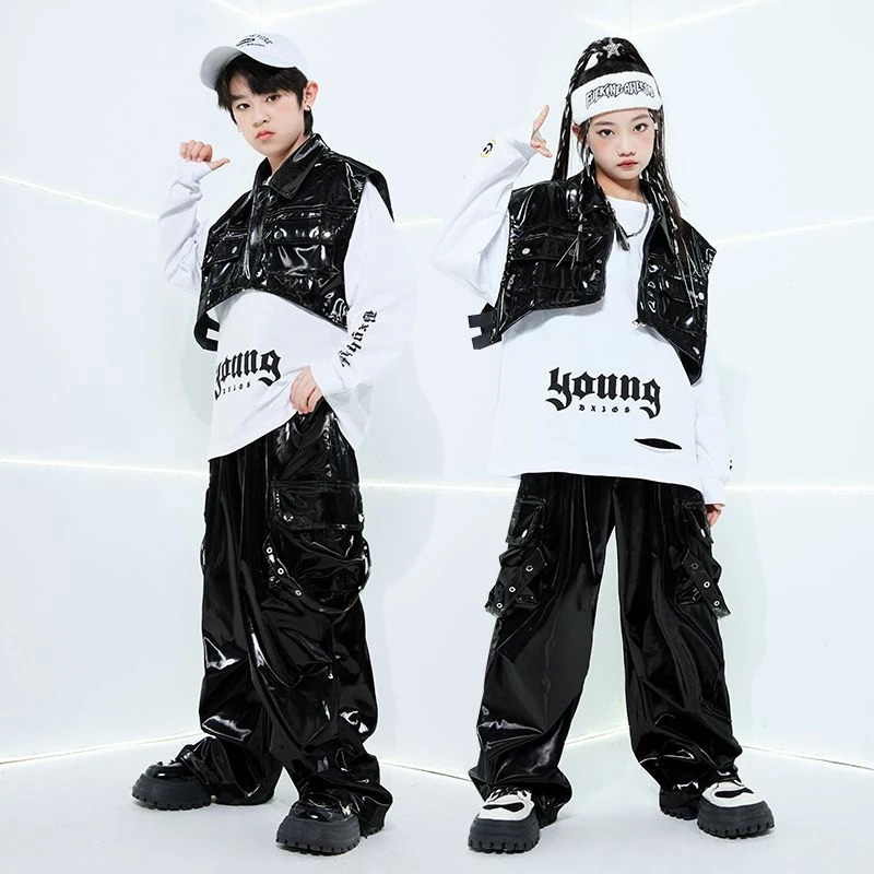 子供の街のダンスのファッション服hiphop男の子のヒップホップのドラムの秋のスーツの出演服の女の子のジャズダンスのショー