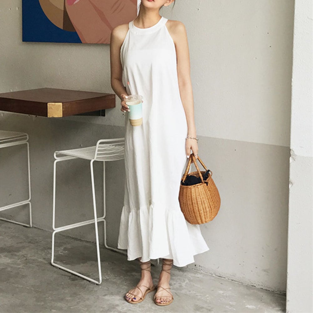 ワンピース 上着 人気 おすすめ おしゃれ お洒落 激安 安い プチプラ オフショルダー 肩出し ホルターネック タイト フリル ふんわり マーメイドライン 無地 春 スプリング サマー l