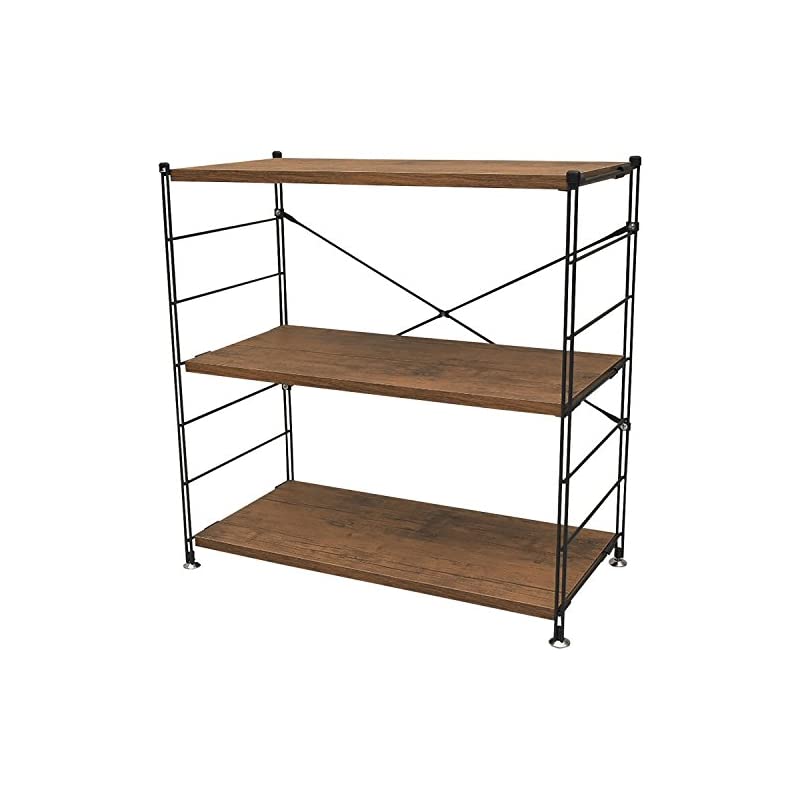 【即納】山善 ラック オープンシェルフ 幅85.5奥行41.5高さ85cm 3段 連結可能 簡