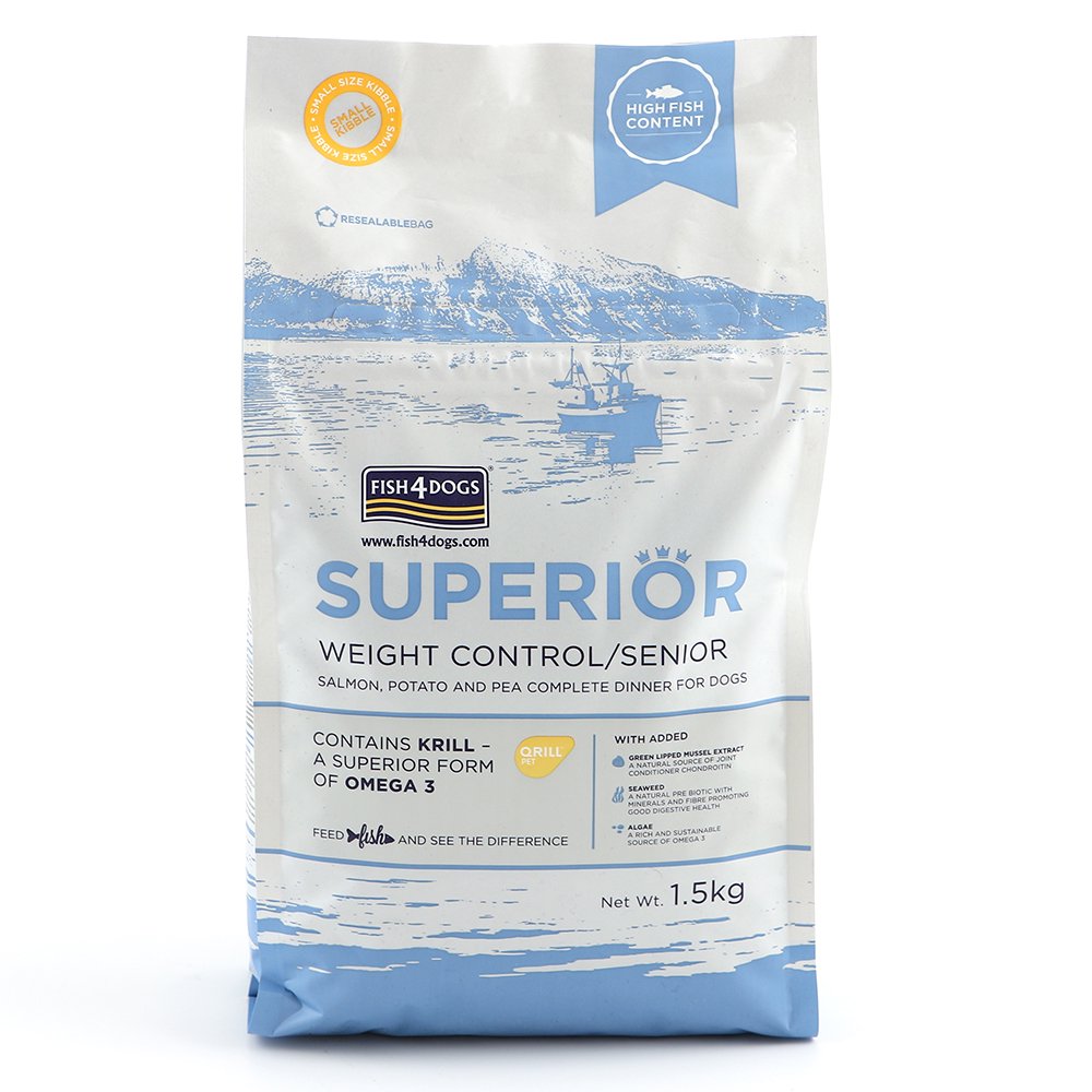 ドッグフード　フィッシュ４ドッグ　スーペリア　ウェイトコントロール　１．５ｋｇ　ＣＲＣ45―05―99―00―00