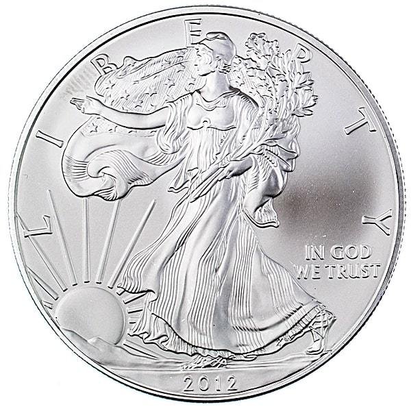 アメリカ　イーグル　1オンス銀貨　2012年　品位.999　アメリカ造幣局発行