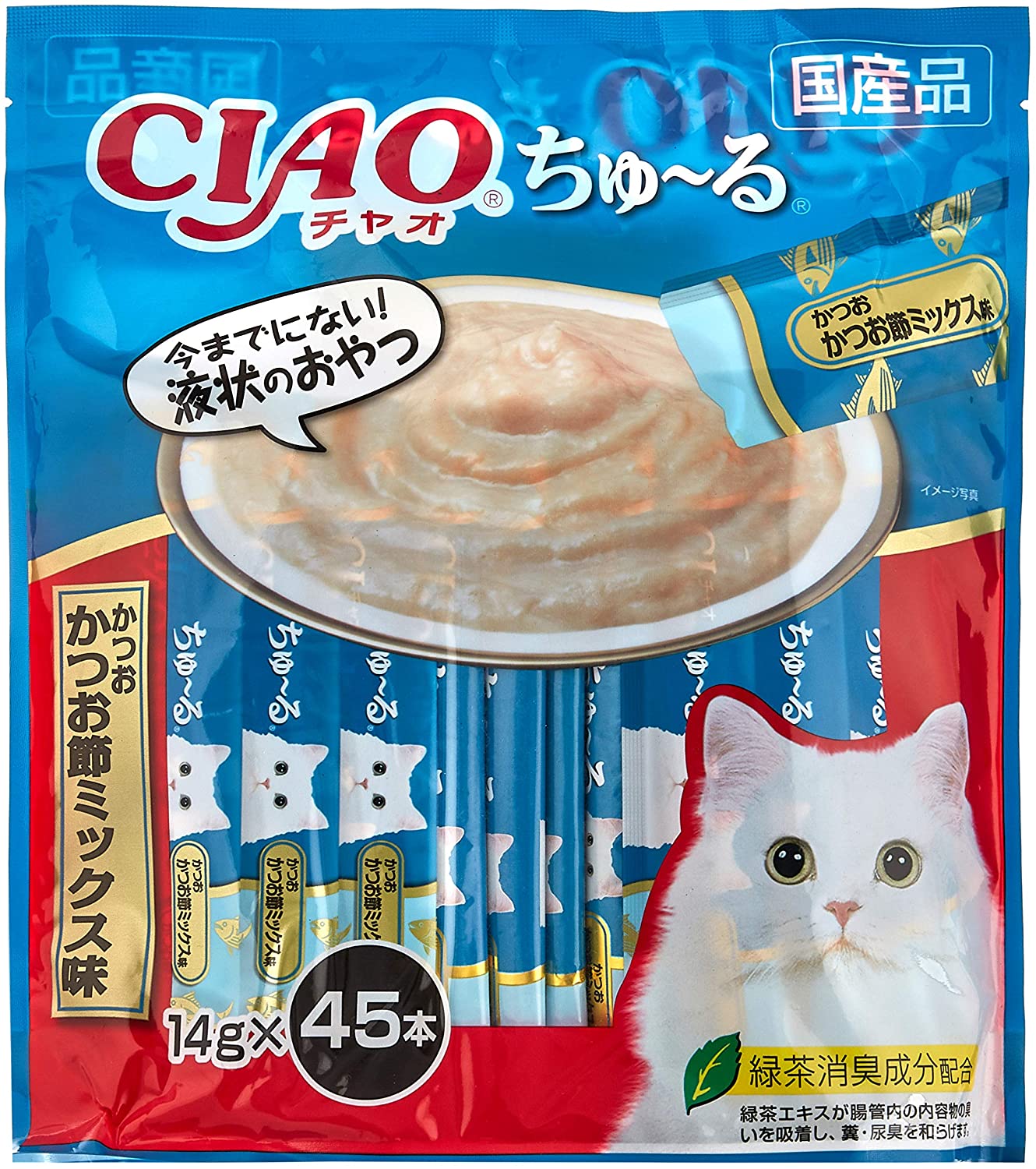 贈り物 ABO Figaro チャオ (CIAO) 猫用おやつ ちゅる かつお かつお節