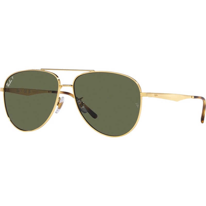 レイバン　RayBan サングラス Low Bridge Fit 62mm ポリッシュゴールド/ダークグリーン偏光　RB3712D 0019A62