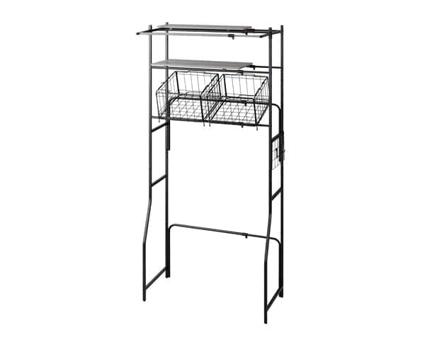 アイリスオーヤマ バスケット付き伸縮スタイルランドリーラック BSSL-860R