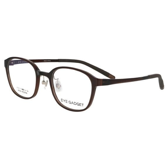 アイガジェット GAD 206B 2-49 メガネフレーム ウェリントン ブラウン レンズ入替可能 ドライバー内蔵 めがね 取り寄せ