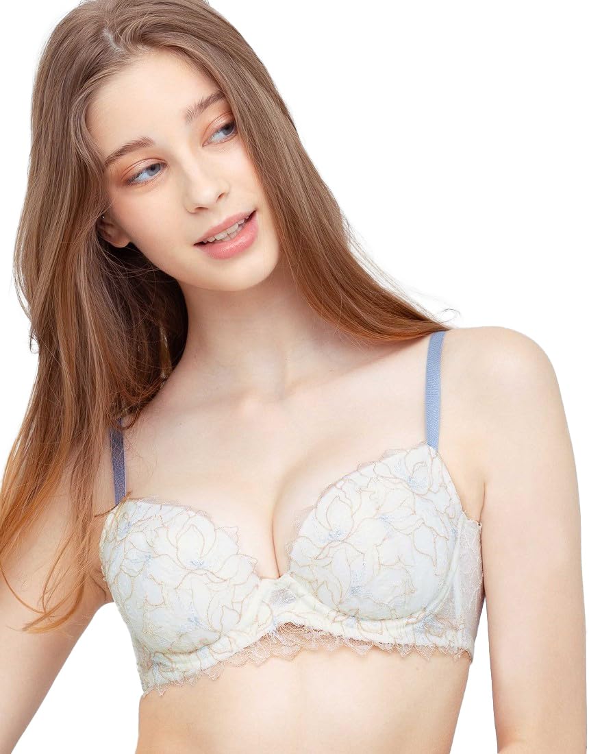 [アンフィ] ブラジャー ふっくらまる胸キープ 脇高設計 脇・背中スッキリ Gカップまで対応 大きいサイズ 【Hold Day Bra ホールドデイブラ】 ブラ BYJ388 レディース CR B70