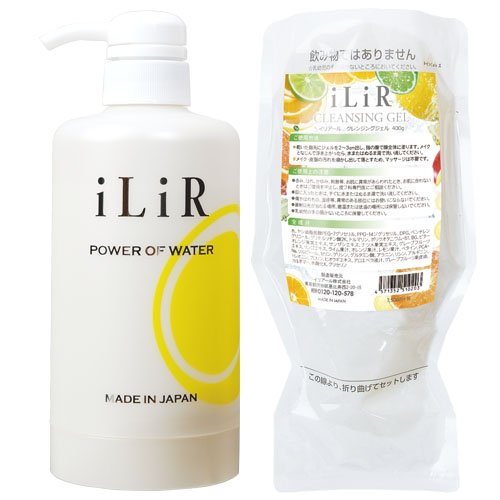 iLiR(イリアール) メイクと肌汚れのクレンジングジェル 400g ポンプ+リフィル