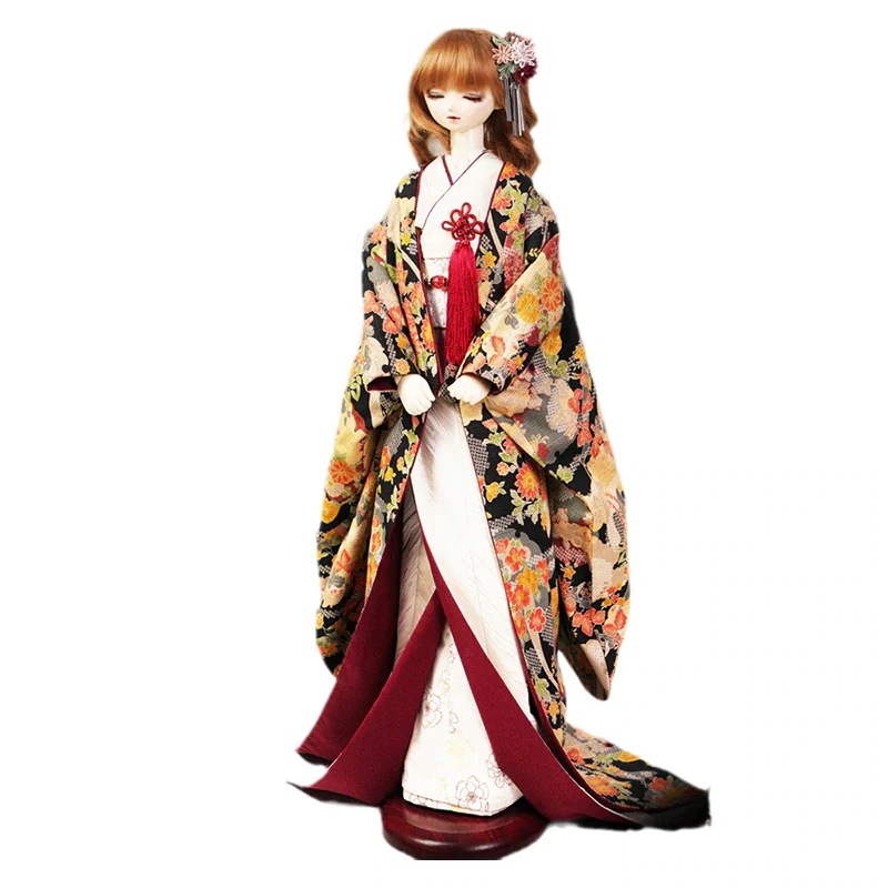 BJD 1/6 1/4 1/3 1/2 ドール服 着物セット 和風振袖 花魁 弥月軽歌 YOSD/MSD/SD/SD17/70cm/1/2サイズ球体関節人形用衣装セット