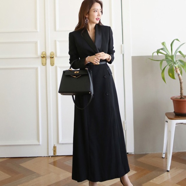 フォーマルスーツコート ロング オフィスカジュアル レディース 入学式 通勤 卒業式 エレガント 新作