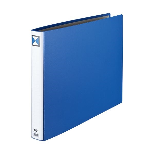 （まとめ）両開きパイプ式ファイル A3-E 30mmとじ 青 10冊[x3セット]