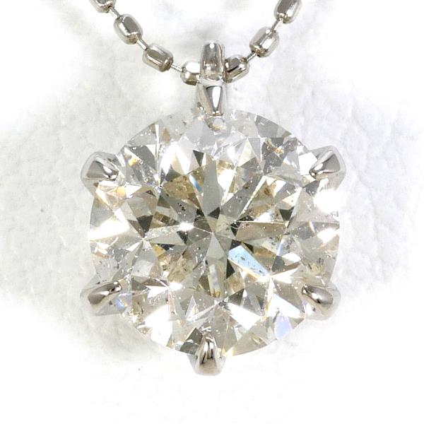 K18 18金 WG ネックレス ダイヤ 1.006 SI2 鑑定書 ジュエリー 中古 228,735円