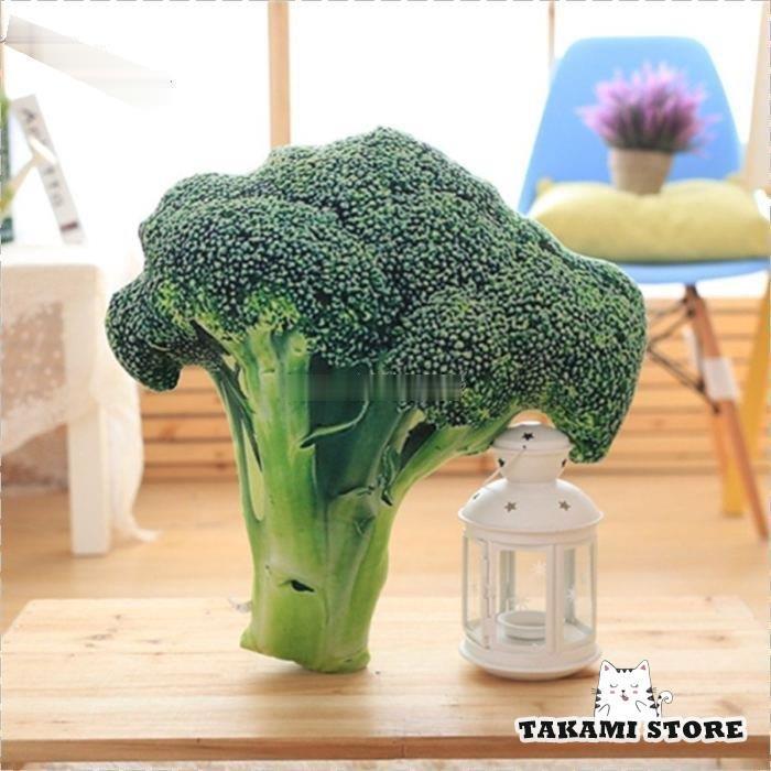 ぬいぐるみ クッション 抱き枕 果物 野菜 リアル 食店飾り おもしろ雑貨 昼寝枕 インテリア 誕生日ギフト(ブロッコリー50*50cm)