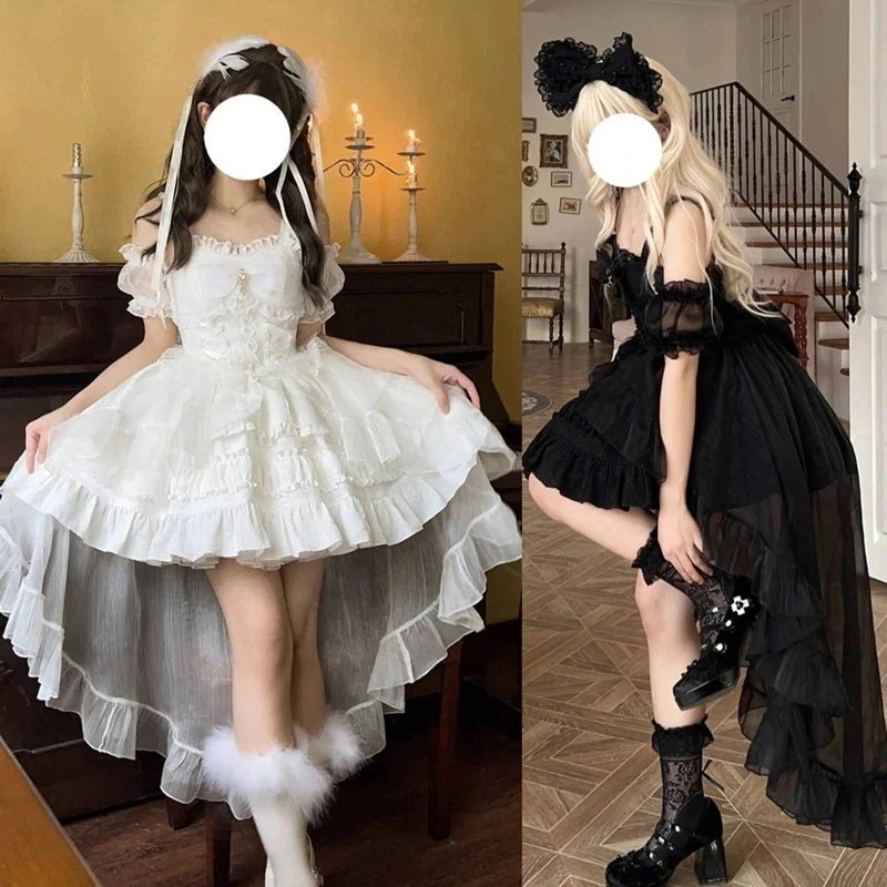パーティードレス お姫様 ロリータドレス コス jsk 【急速出荷】 コスプレ 二次元 サスペンダードレス 愛しい キュート ガール スリングドレス サマードレス メガ割