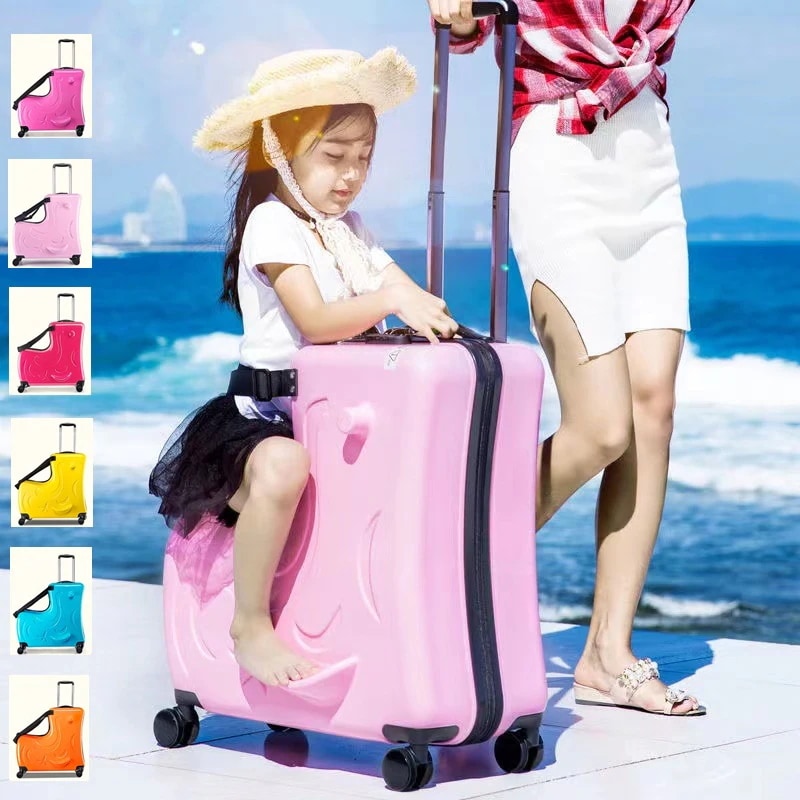 【急速出荷!】スーツケース 簡単ファスナータイプ 子どもが乗れる キャリーバッグ 子供用 かわいい 高い耐久性 キャリーケース 子供キャリー 軽量 クーポン使用可能360回転