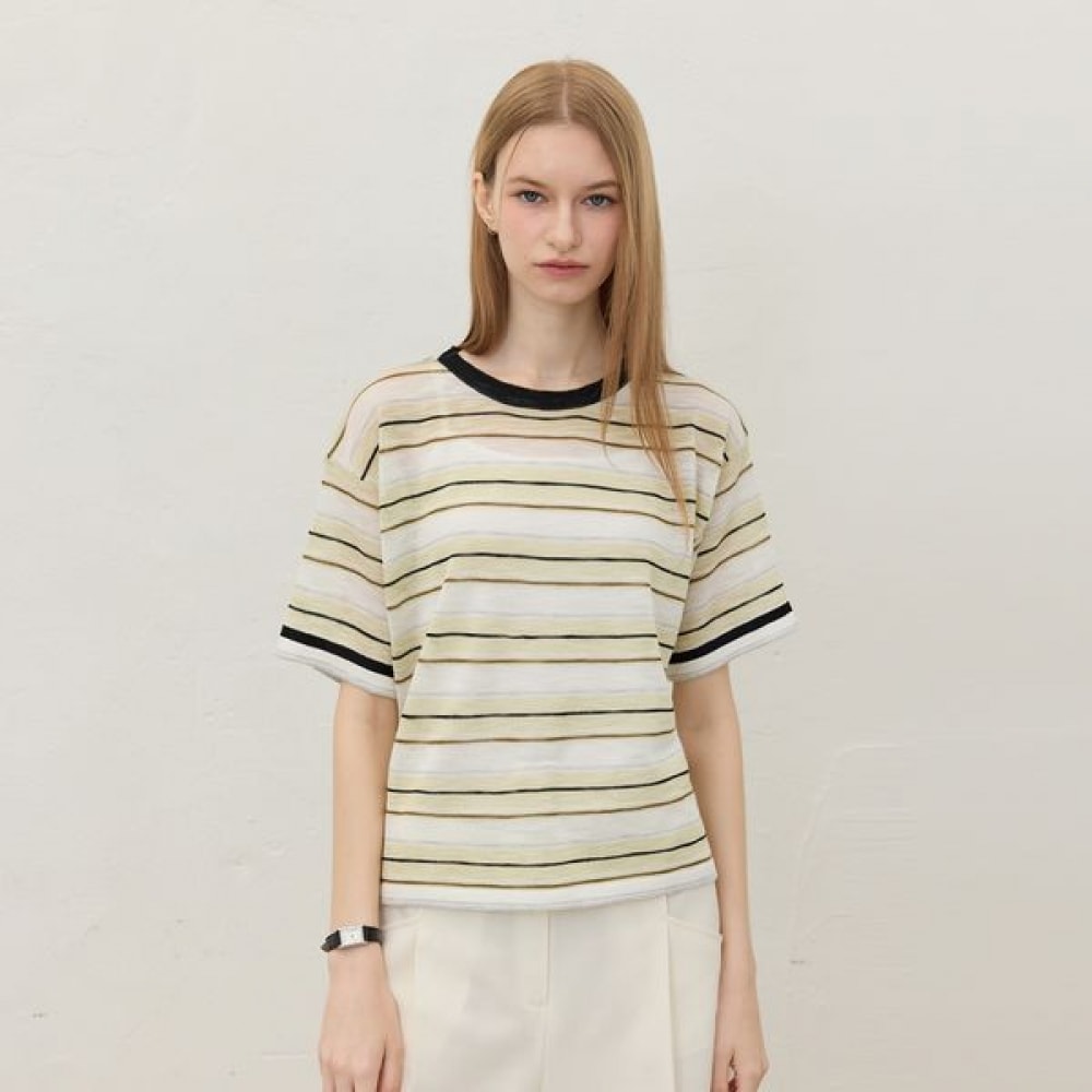 [リアーナニューヨーク] マルチストライプサマーニット