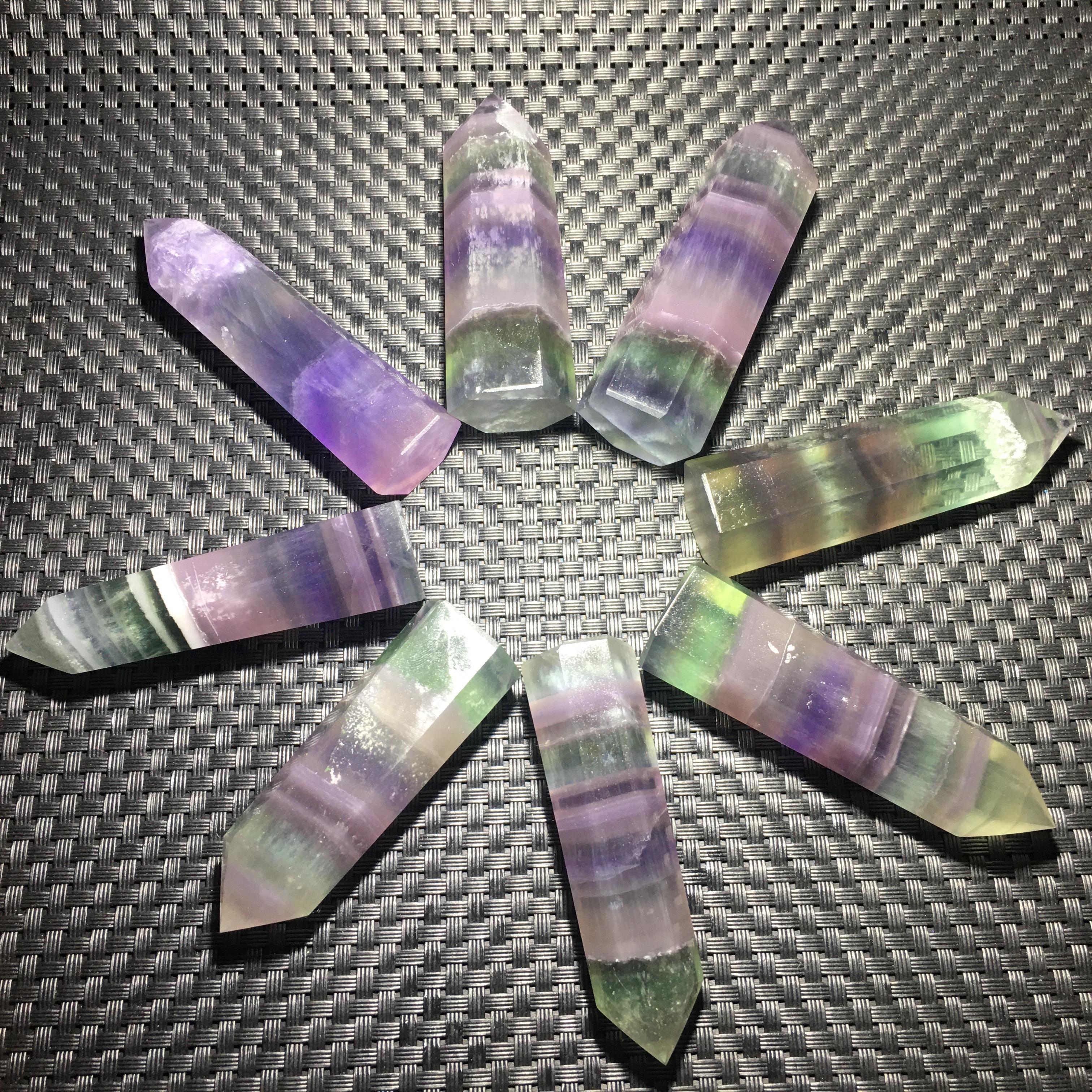 萤石柱子，天然水晶，696g