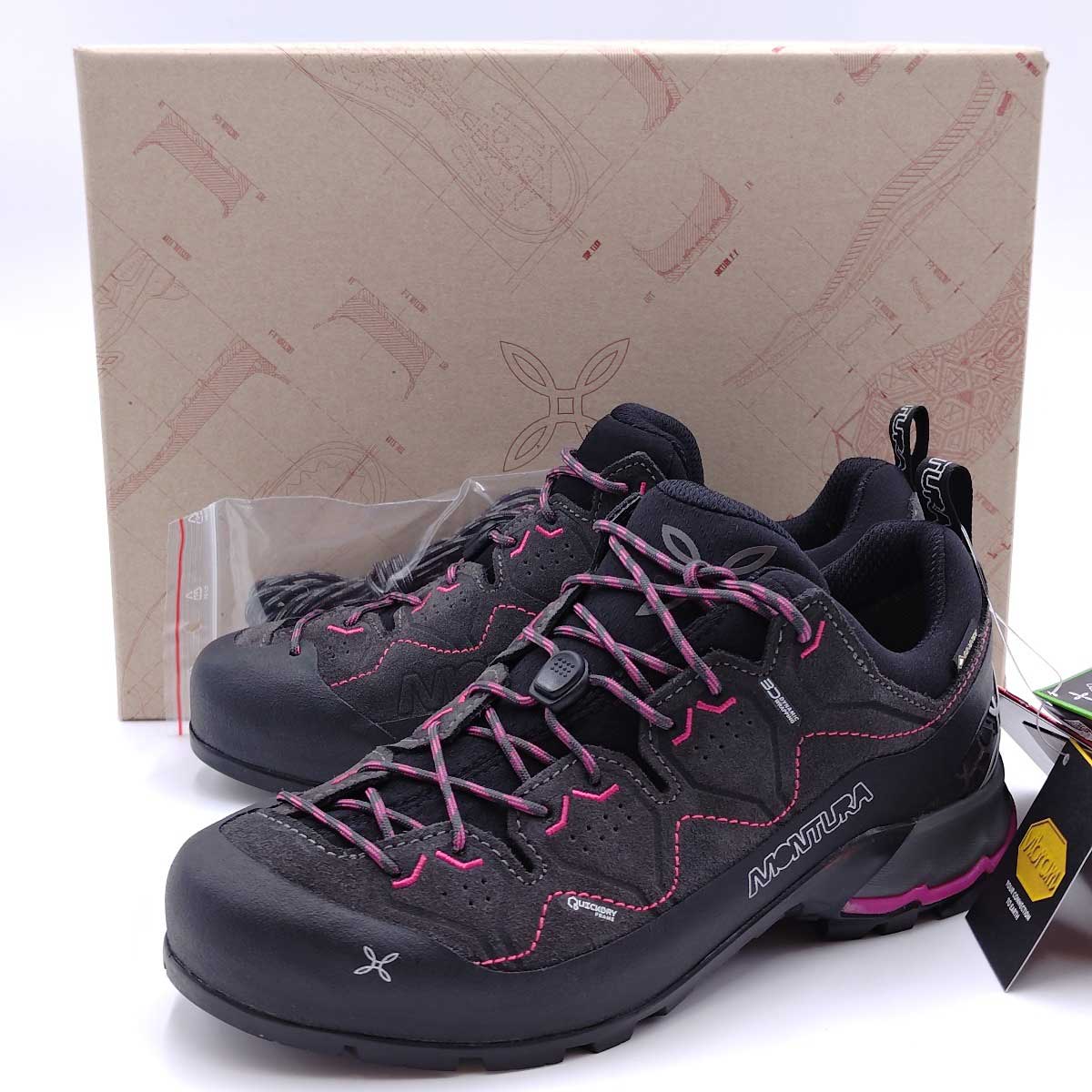 【中古・未使用品】モンチュラ YARU GORE-TEX ヤル 登山靴 トレッキングシューズ サイズUK5.5 (24cm) チャコールグレー S3GA00W レディース MONTURA アプローチアウトドア