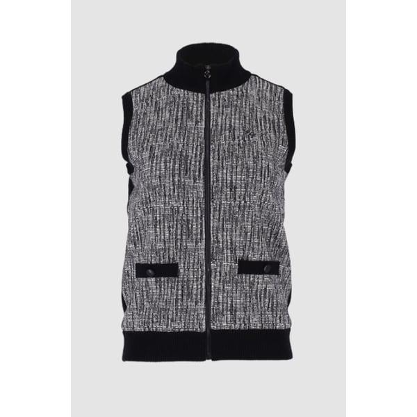 (6I63102 199) 2022年 女性 秋 メタル糸ポイント ジップアップベスト(防風)