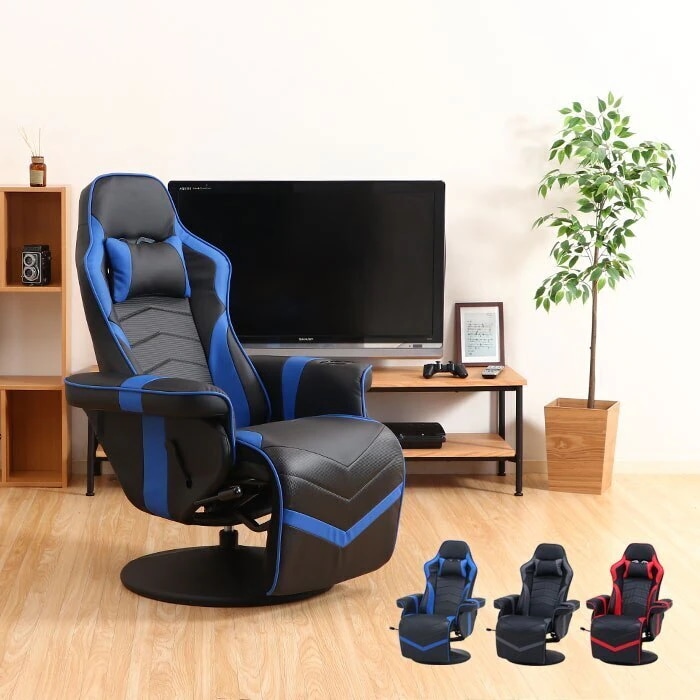 ゲーミングチェア リクライニング ゲーム用 椅子 ハイバック チェア 幅78 リラックス 腰痛 フッ