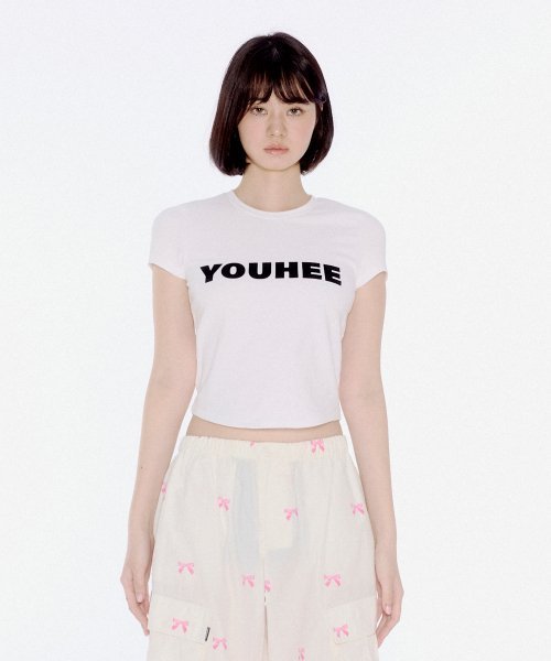 YOUHEE BASIC LOGO TSHIRTS WHITE YHSTEB001WT