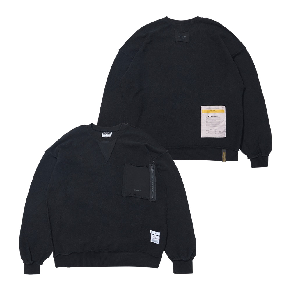 INSIDEOUT OVERSIZED BIO-WASHED CREWNECK V2 BLACK