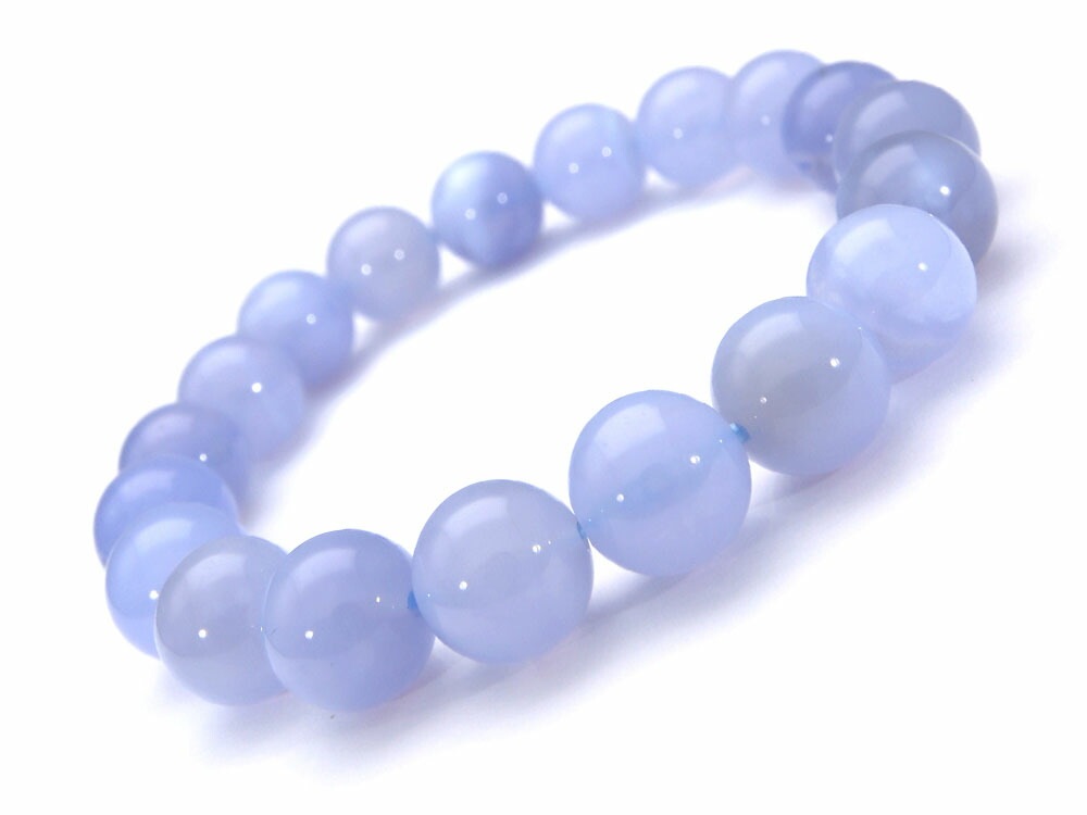 ブルーレースアゲート ブレスレット 10mm パワーストーン ブレスレット メンズ レディース 天然石 数珠 アクセサリー メンズブレスレット レディースブレスレット パワーストーンブレスレ h946