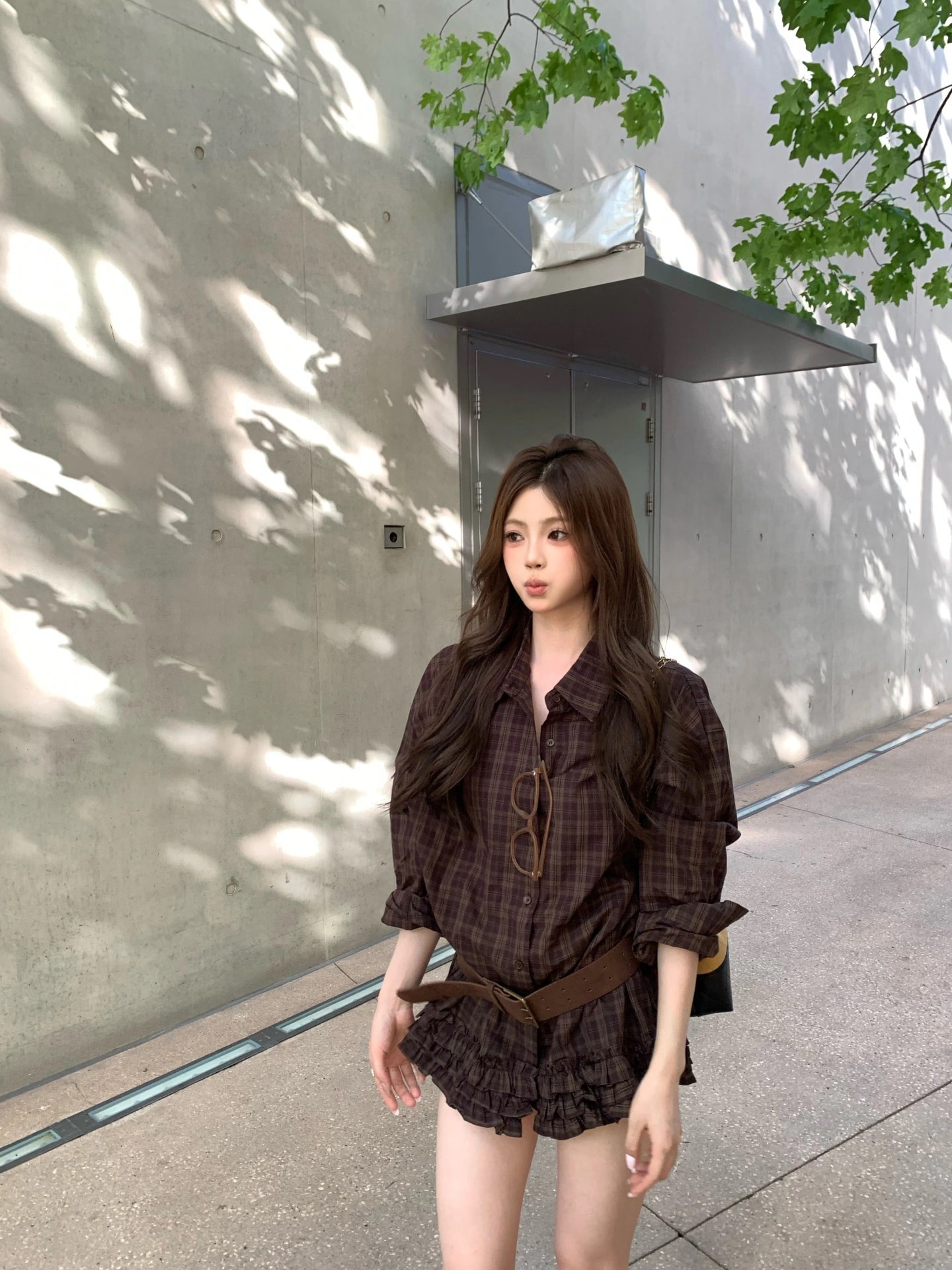 シルエット シャツ かわいいサイズ 2025 レディース おしゃれ お出かけ 甘め 韓国系ファッション ベルト付き長袖おしゃれ トレンドゆったり 春 フレンチ ラウンドネック ブラウス 秋冬トップス