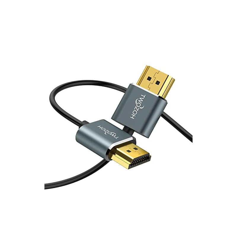 Twozoh HDMIケーブル 柔らか 10M HDMIケーブル細線 ハイパースリム HDMI 2.0ケーブル 軽量 4K HDMI短い 極細3D/4K@60Hz 2160P 1080P