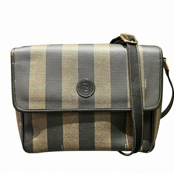 フェンディ FENDI ペカン ブラック×ブラウン バッグ ショルダーバッグ 【中古】