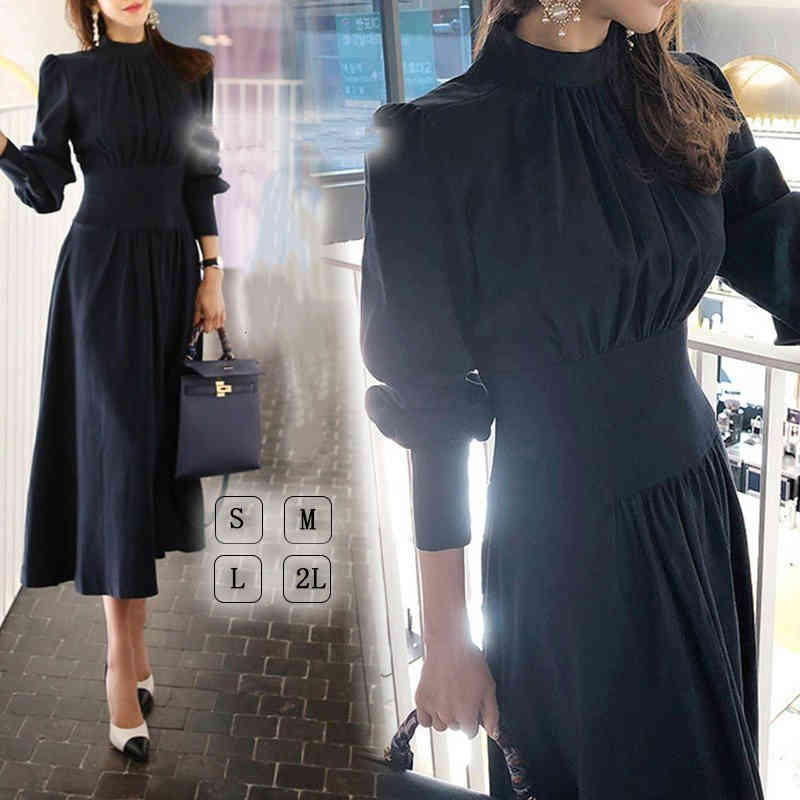 30代 レディース 入学式ワンピース フォーマル ロング丈ワンピース 母親 ママ セレモニースーツ スリム シンプル 入園式 長袖 セットアップ