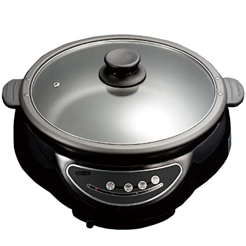 サイズ：ﾌﾟﾚｰﾄ1枚 [東京Deco] 電気鍋 グリル鍋 (直径27*深さ8cm) 1200W 深