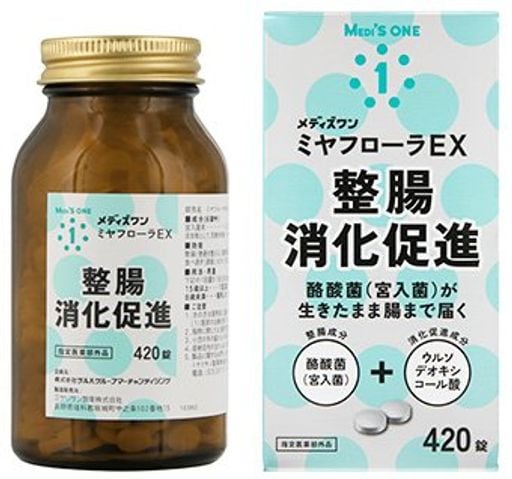 メディズワン くらしリズム メディカル ミヤリサン製薬 ミヤフローラEX (420錠) 消化促進 整腸 ウルソデオキシコール酸 【指定医薬部外品】