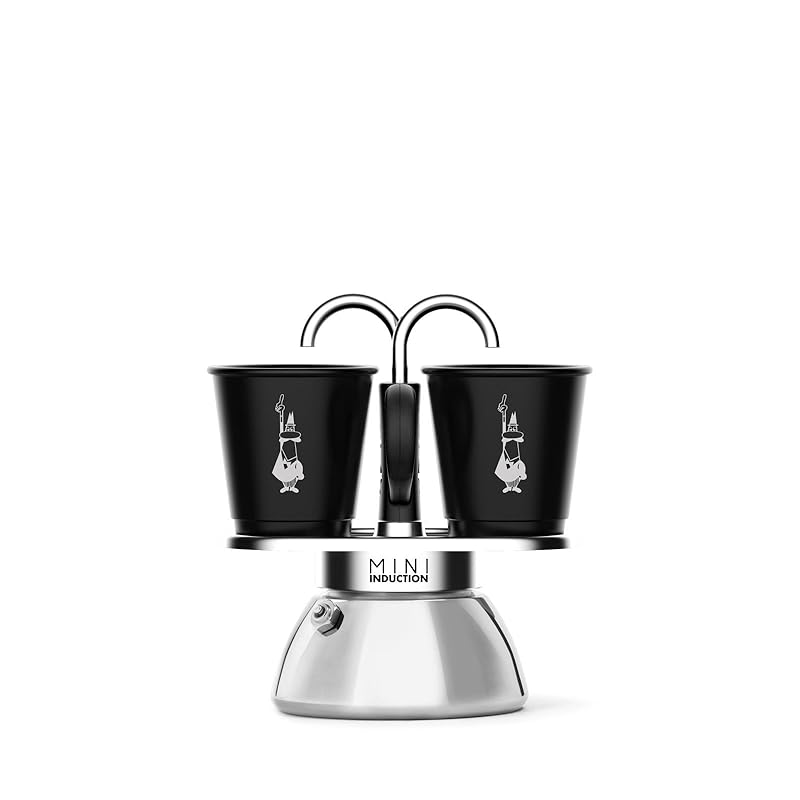 BIALETTI(ビアレッティ) Bialettiミニエキスプレス インダクション 2カップ用 IH対応 & 直火式/エスプレッソカップ付(コーヒーメーカー エスプレッソメーカー マキネッタ)