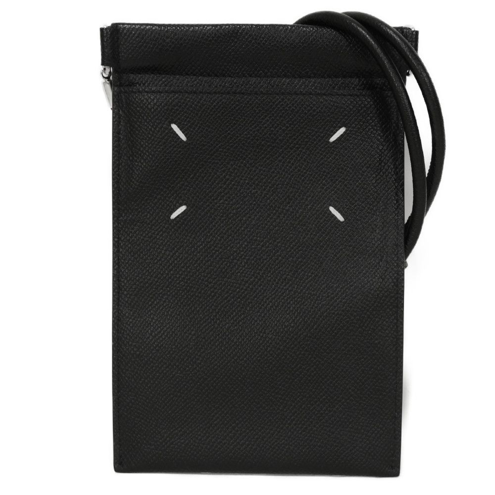 【中古】Maison Margiela ショルダーバッグ グレイニー カーフ ポシェット クロスボディ スマート フォンポーチ 4ステッチ SA1VZ0002