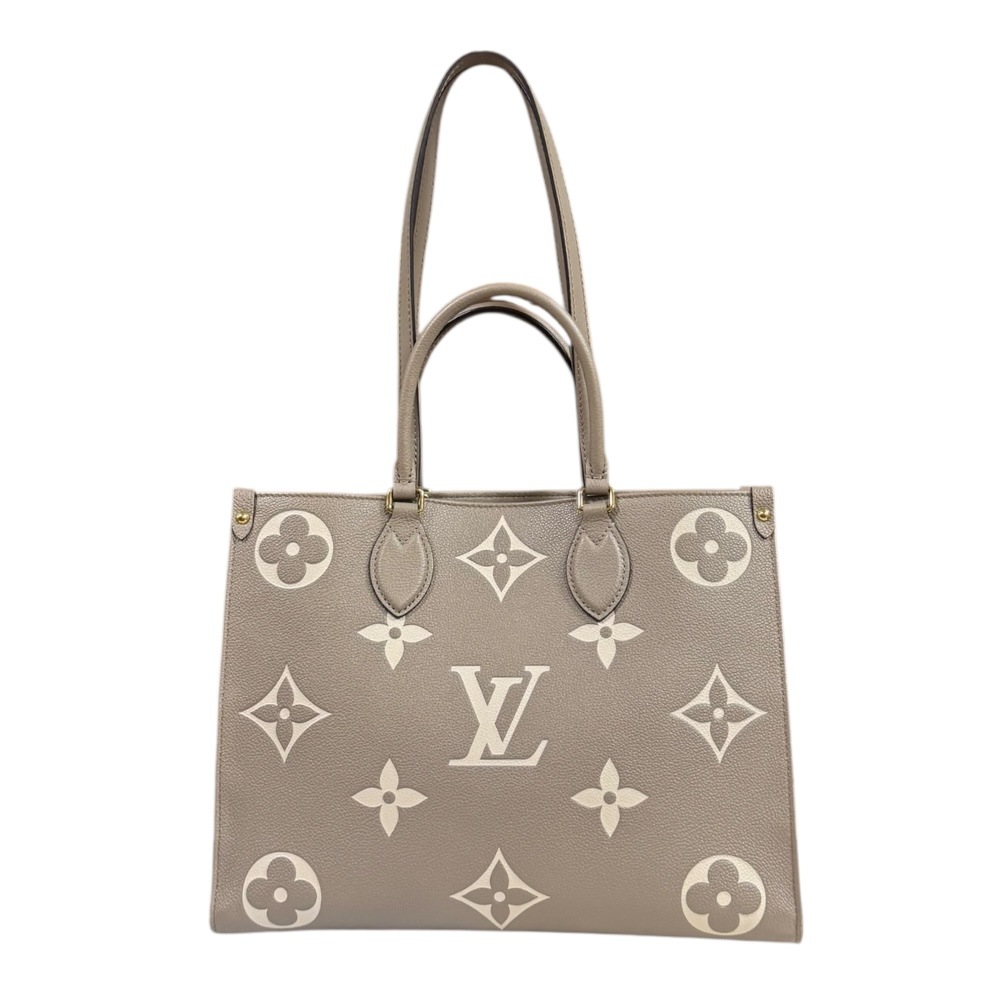 ルイヴィトン オンザゴーMM バイカラーモノグラムアンプラント ショルダーバッグ バイカラーモノグラム M45494 ベージュ LOUIS VUITTON 中古