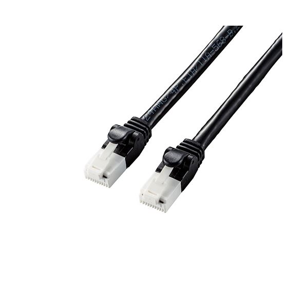 (5個セット)エレコム LANケーブル/CAT6A/爪折れ防止/2.0m/ブラック LD-GPAT/BK20X5