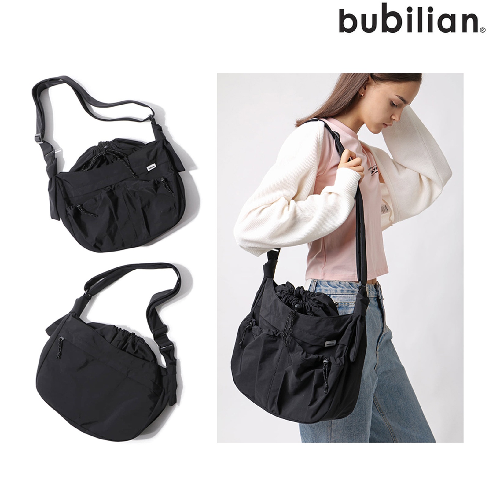 Clean Eye Cross Bag [2カラー] 韓国 Unisex 多機能 リュック 旅行 通学 人気 おしゃれ メンズ レディース カジュアル