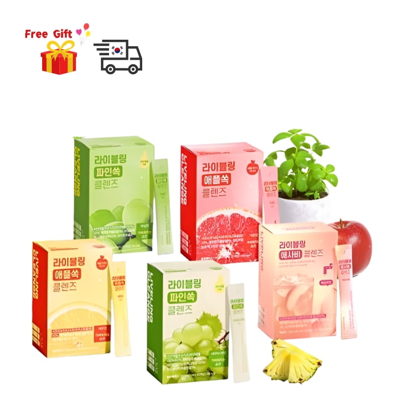 [Fullight]エサビ クレンジスティック 5種 30包 レモン／グレープフルーツ／モモ／シャインマスカット／梅味