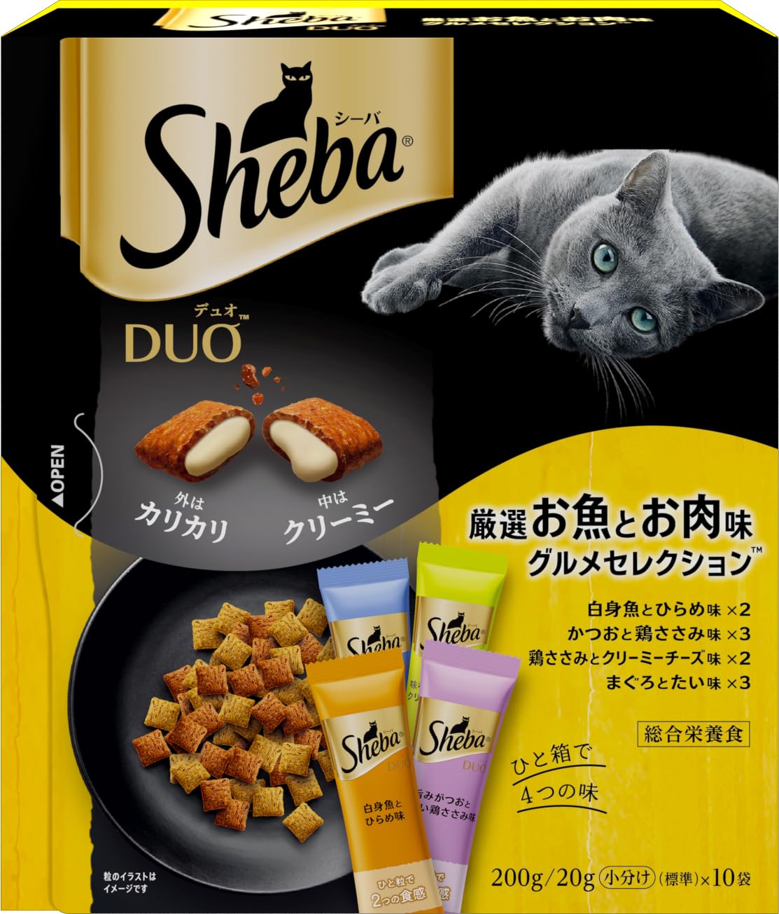 デュオ キャットフード 厳選お魚とお肉味グルメセレクション 成猫用 200g×12個(ケース買い)