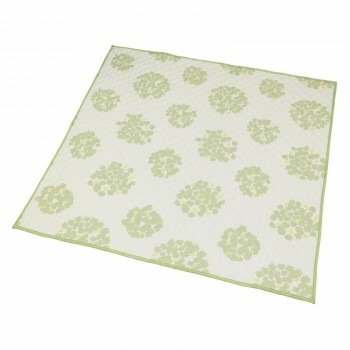 大島屋 サッカーキルトラグ ルナ グリーン 185x185cm