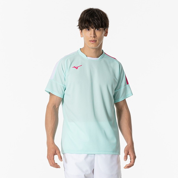 MIZUNO ミズノ 汗処理／通気 ドライエアロフローゲームシャツ ラケットスポーツ ユニセックス ゲームウエア メンズ 62JAB00819
